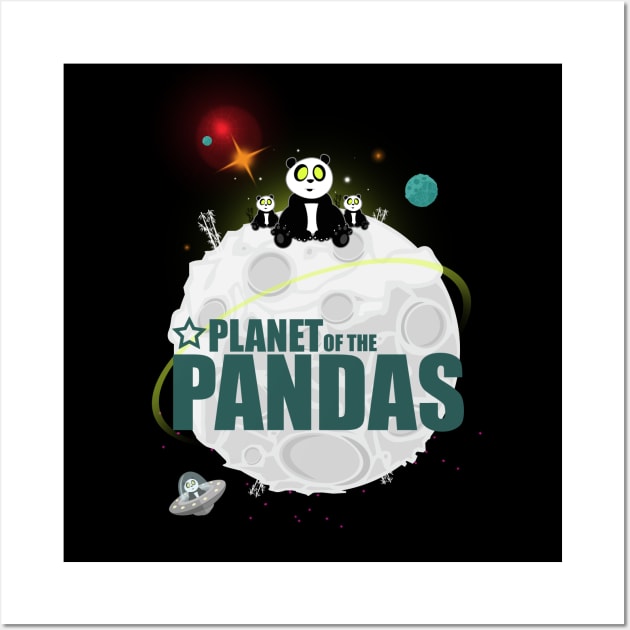 Planet Of The Pandas Wall Art by adamzworld